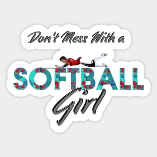 Softball Girl Sticker